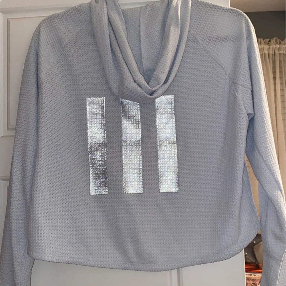 Adidas 3-strip cropped hoodie